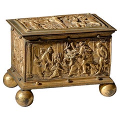 16th Century Bronze and Gilded Copper Box