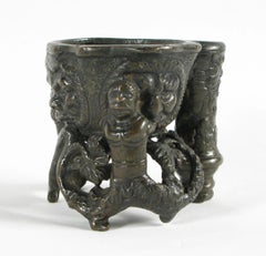 Encrier en bronze antique