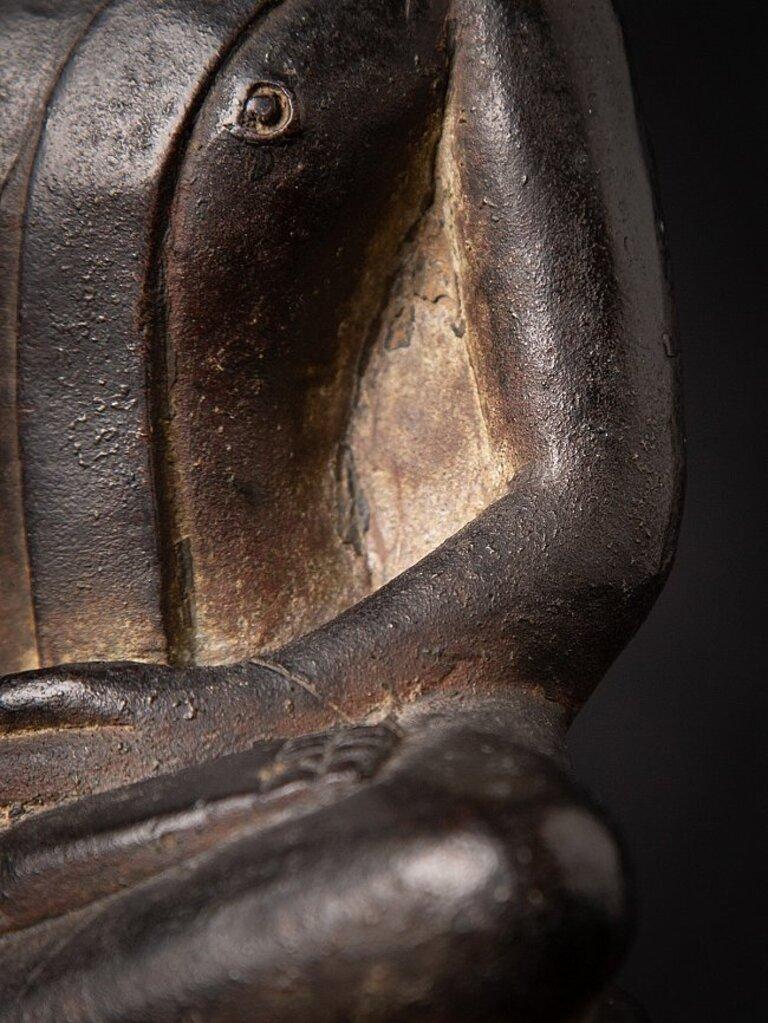 16th Century Bronze Lanna Buddha Statue from Thailand For Sale 12