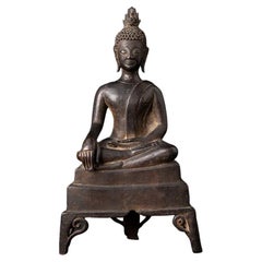 Antique 16th Century Bronze Lanna Buddha Statue from Thailand