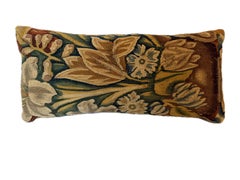 16th Century Brussels Floral Tapestry Pillow