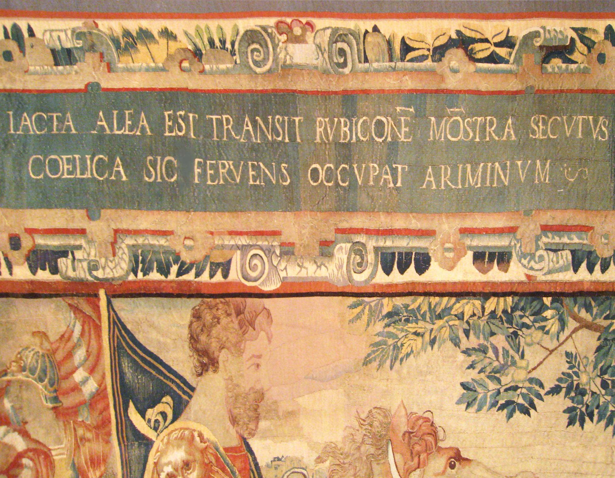16th Century Brussels Historical Tapestry, Depicting Julius Caesar on Horseback 1