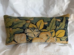 16th Century Brussels Renaissance Verdure Tapestry Pillow