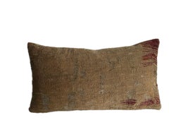 16th Century Brussels Tapestry Pillow Softened Abstract Heraldic Design