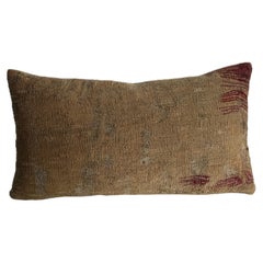 16th Century Brussels Tapestry Pillow Softened Abstract Heraldic Design