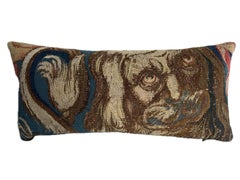Cuscino ad arazzo di Bruxelles del 16° secolo con disegno figurativo