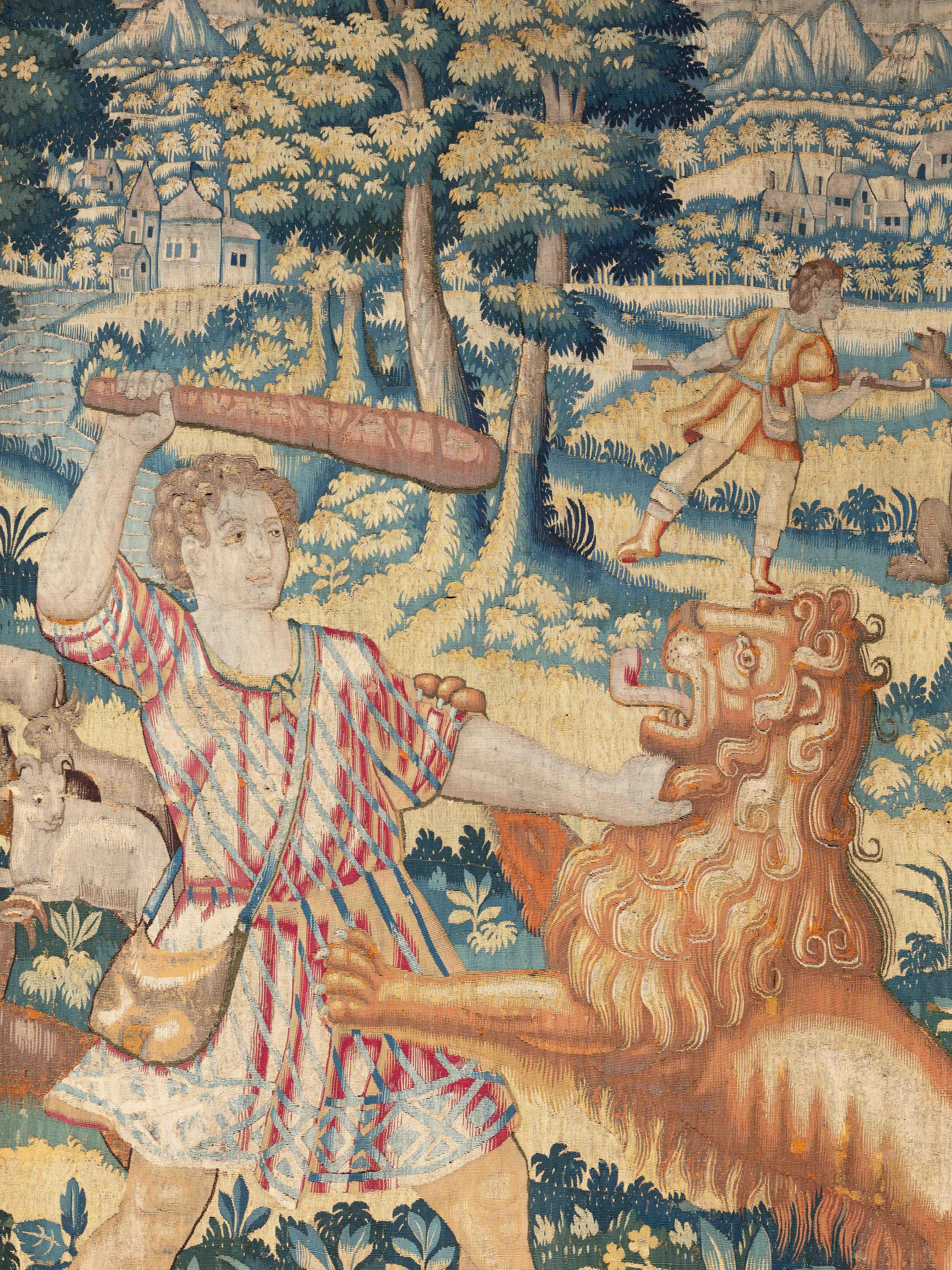 Belgian 16th century Brussels tapestry - The Story of David For Sale