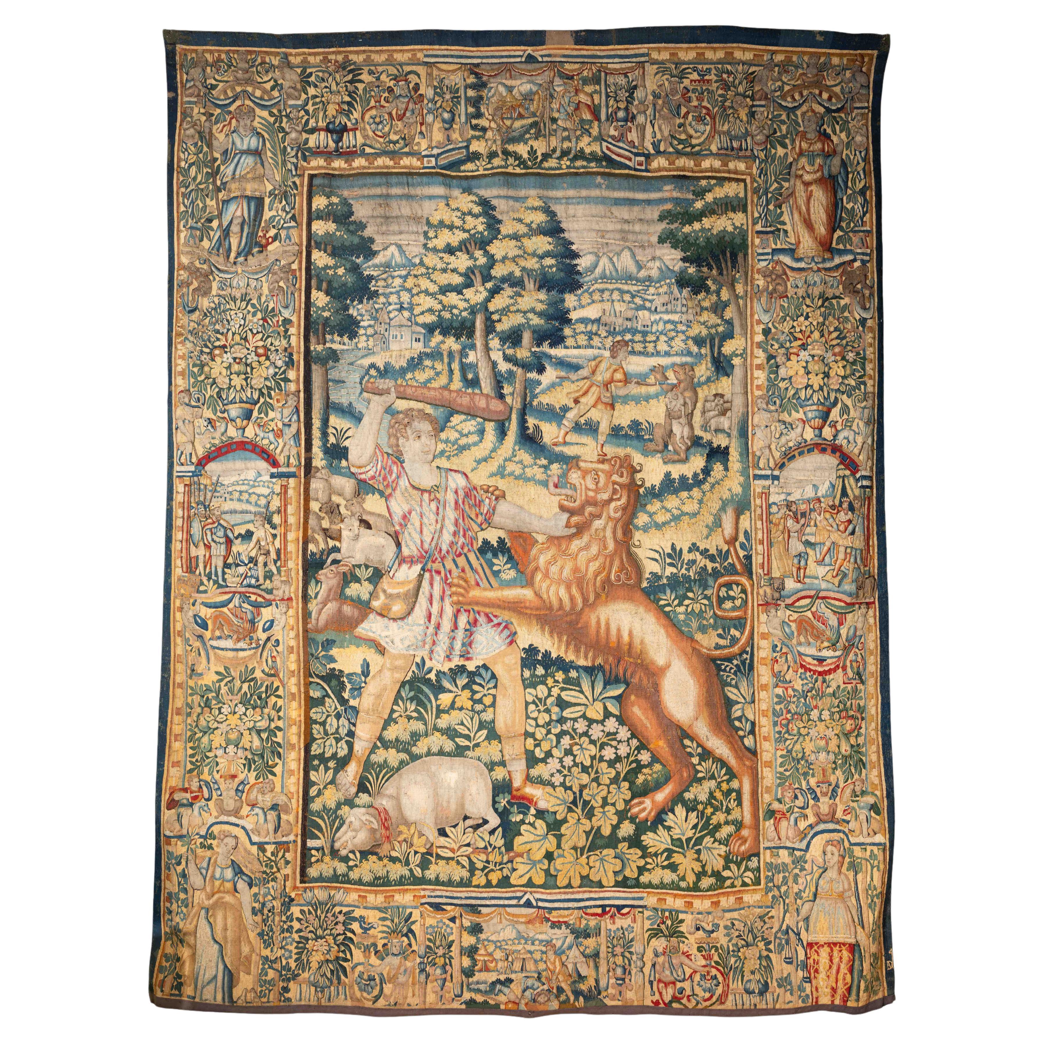 16th century Brussels tapestry - The Story of David For Sale