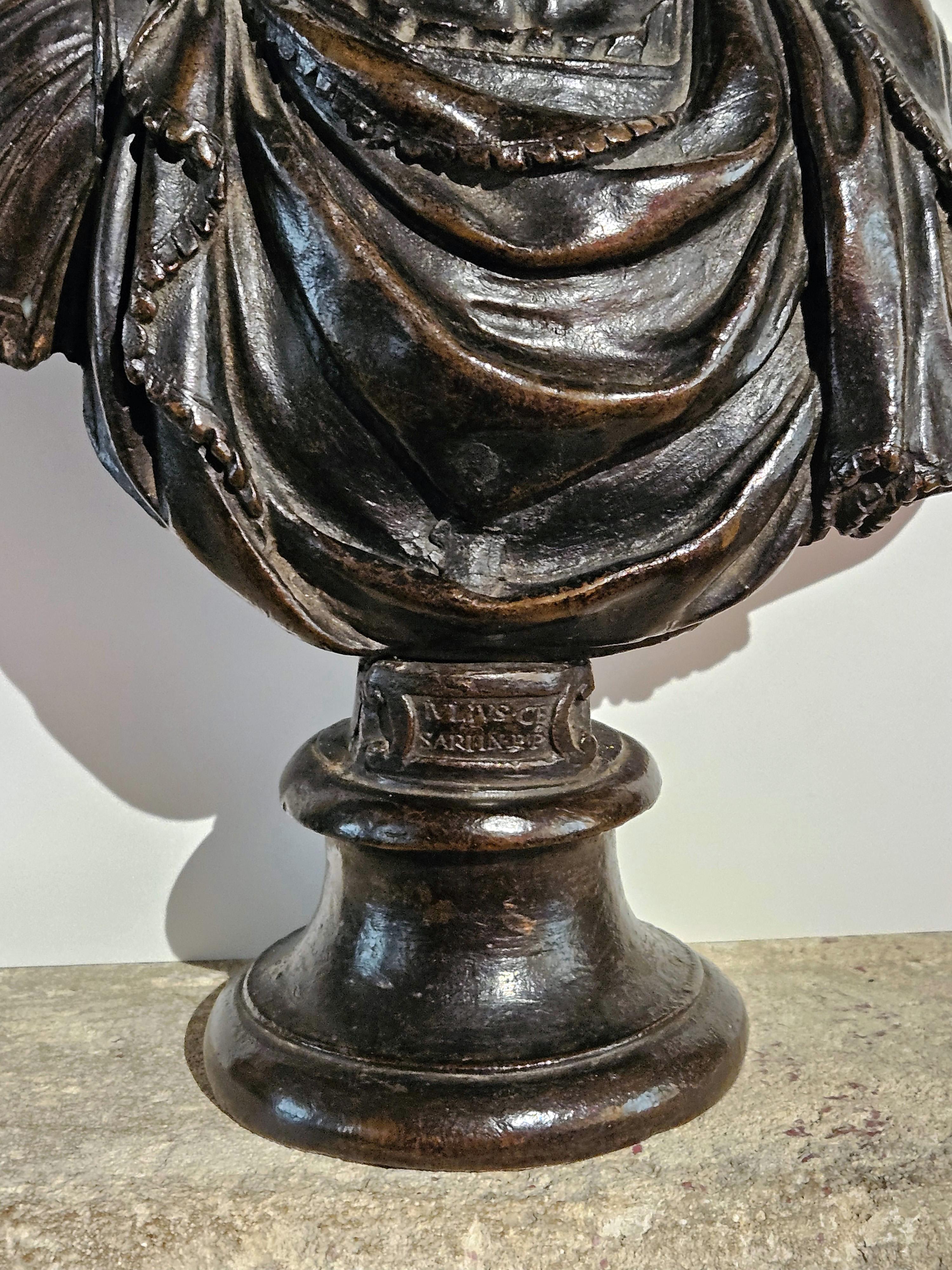 Italian 16th Century Bust of Roman Emperor Julius Caesar  For Sale