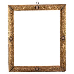 16th Century, Carved, Gilded and Polychrome Wooden Frame