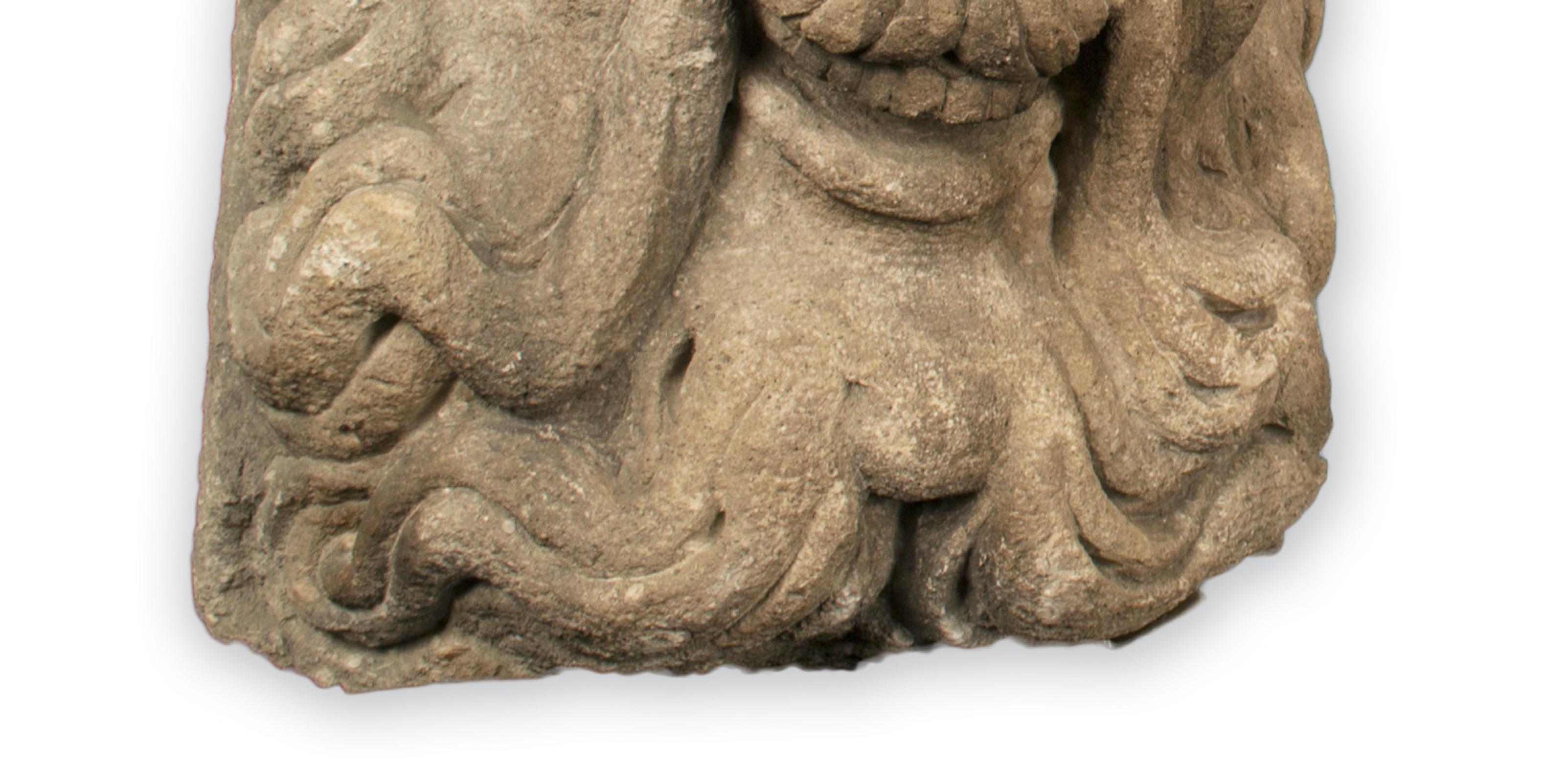 Renaissance 16th Century Carved Stone Gargoyle For Sale