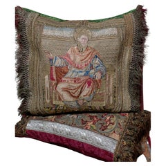 Ecclesiastic Needlework-Kissen aus dem 16. Jahrhundert