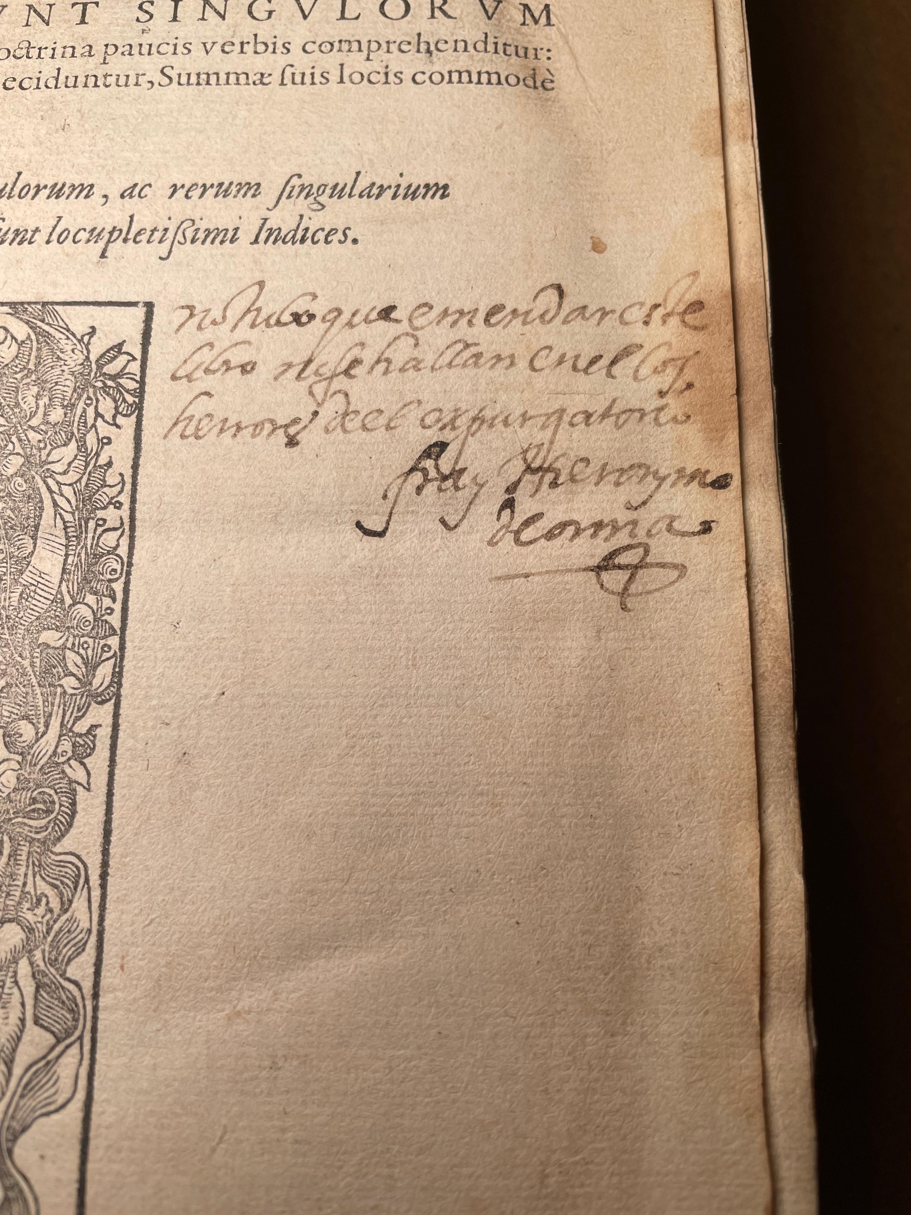 Engraved 16th Century Edition Of Thomas Aquinas Book