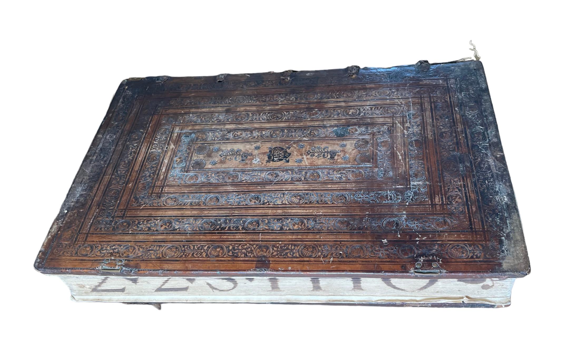 Leather 16th Century Edition Of Thomas Aquinas Book