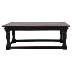 16th Century Elizabethan Carved Oak Refectory Table, Circa 1580