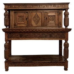 Late Elizabethan Joined Oak Livery Court Cupboard