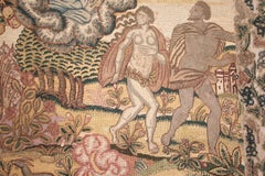 16th Century Elizabethan Needlework Depicting Adam and Eve in The Garden of Eden