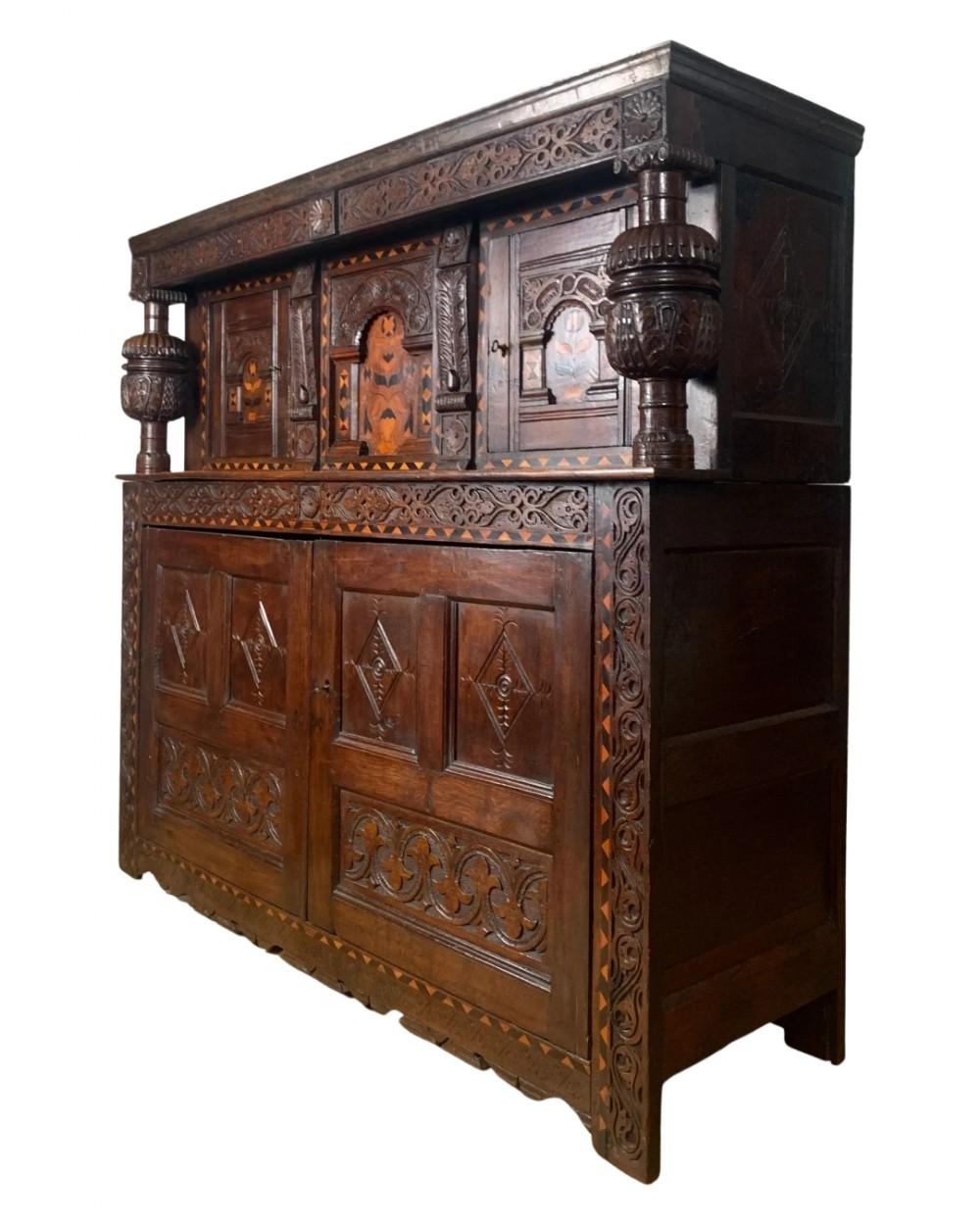 British 16th Century Elizabethan Oak Court Cupboard Circa 1600 For Sale