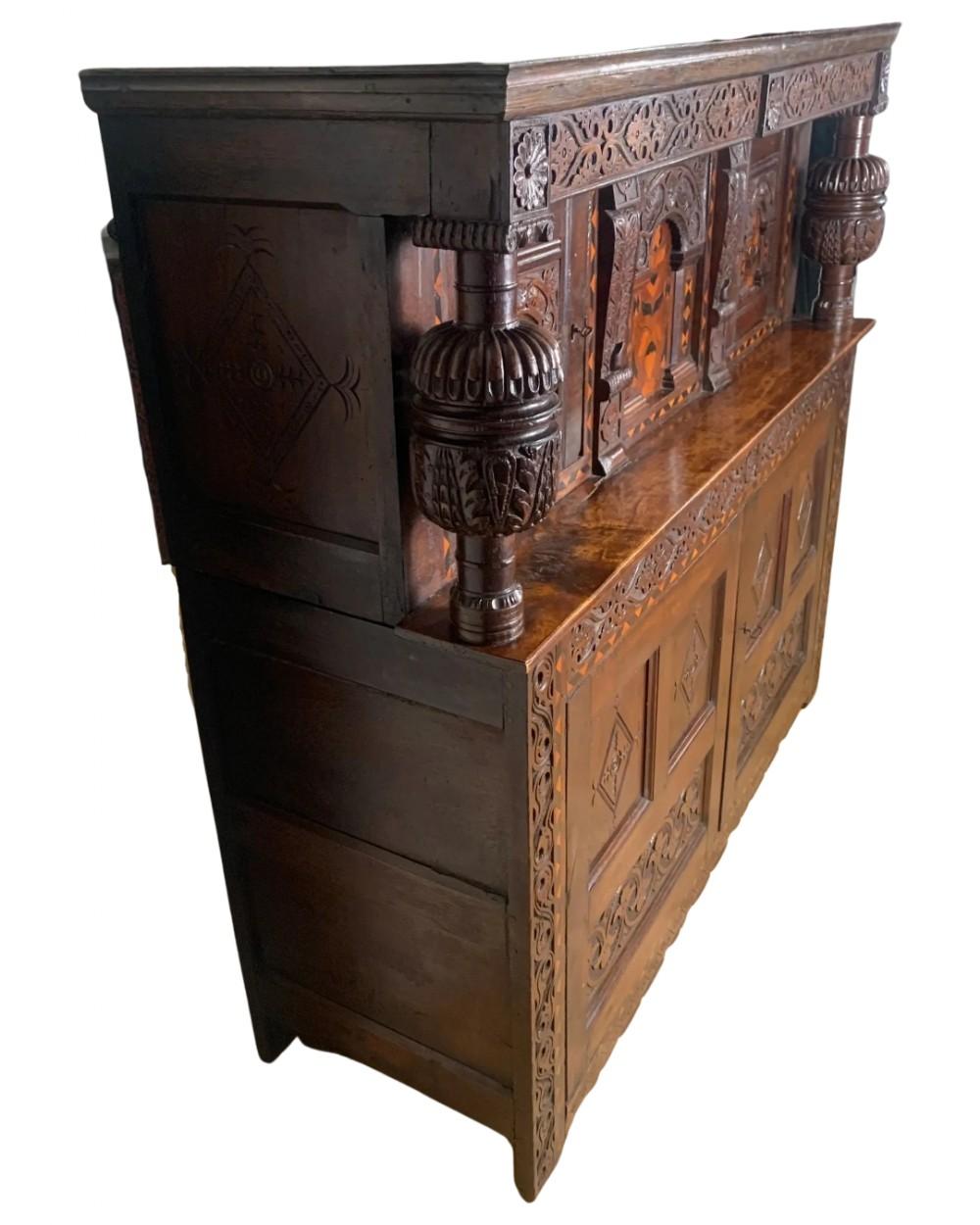 16th Century Elizabethan Oak Court Cupboard Circa 1600 In Good Condition For Sale In Hoddesdon, GB