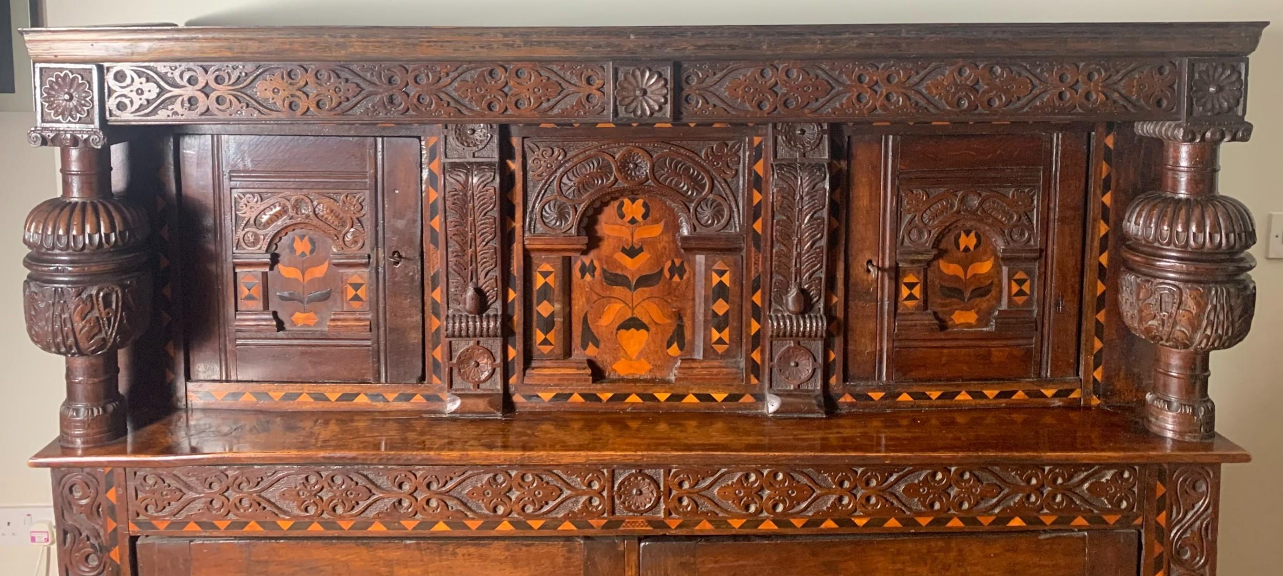 16th Century Elizabethan Oak Court Cupboard Circa 1600 For Sale 2