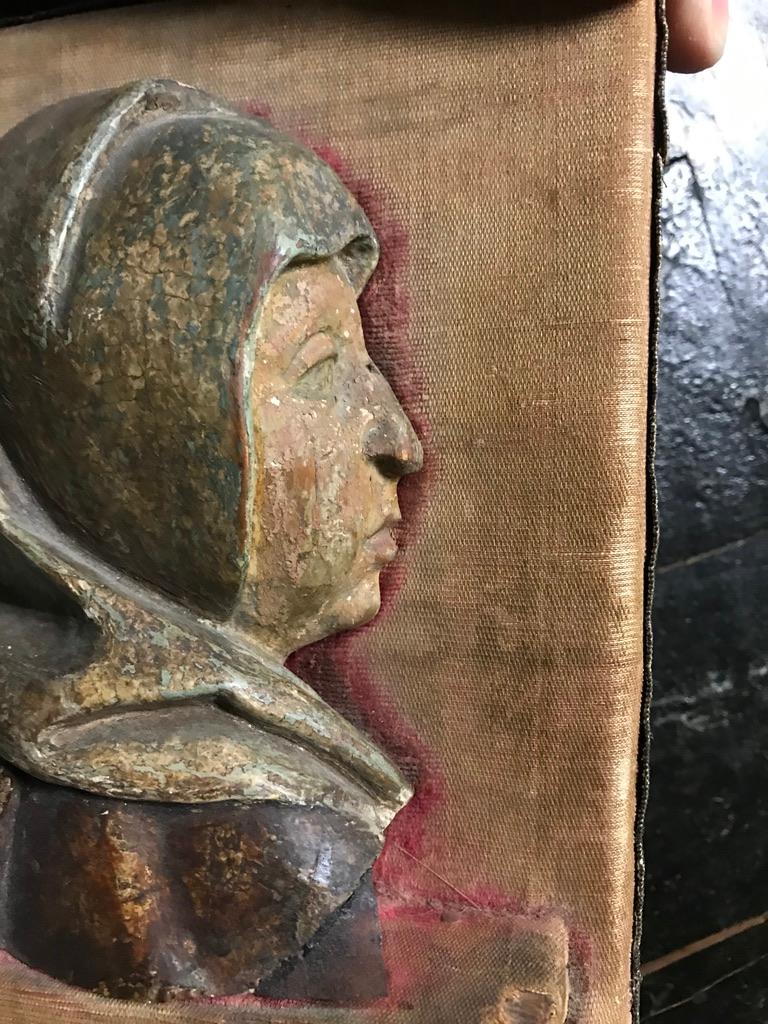 15th Century Italian Wood Carving of Girolamo Savonarola In Good Condition In Stamford, CT
