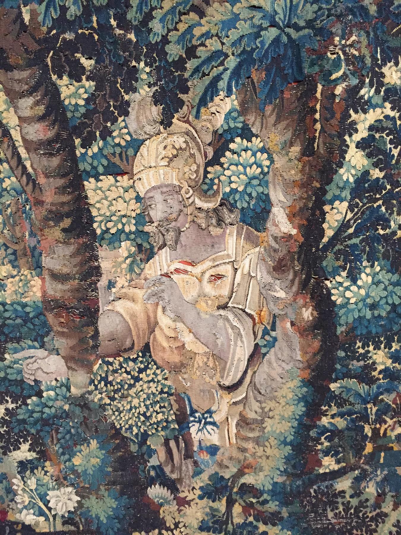 Renaissance Tapisserie du 16ème siècle, Flemish Storied Wood Tapestry en vente
