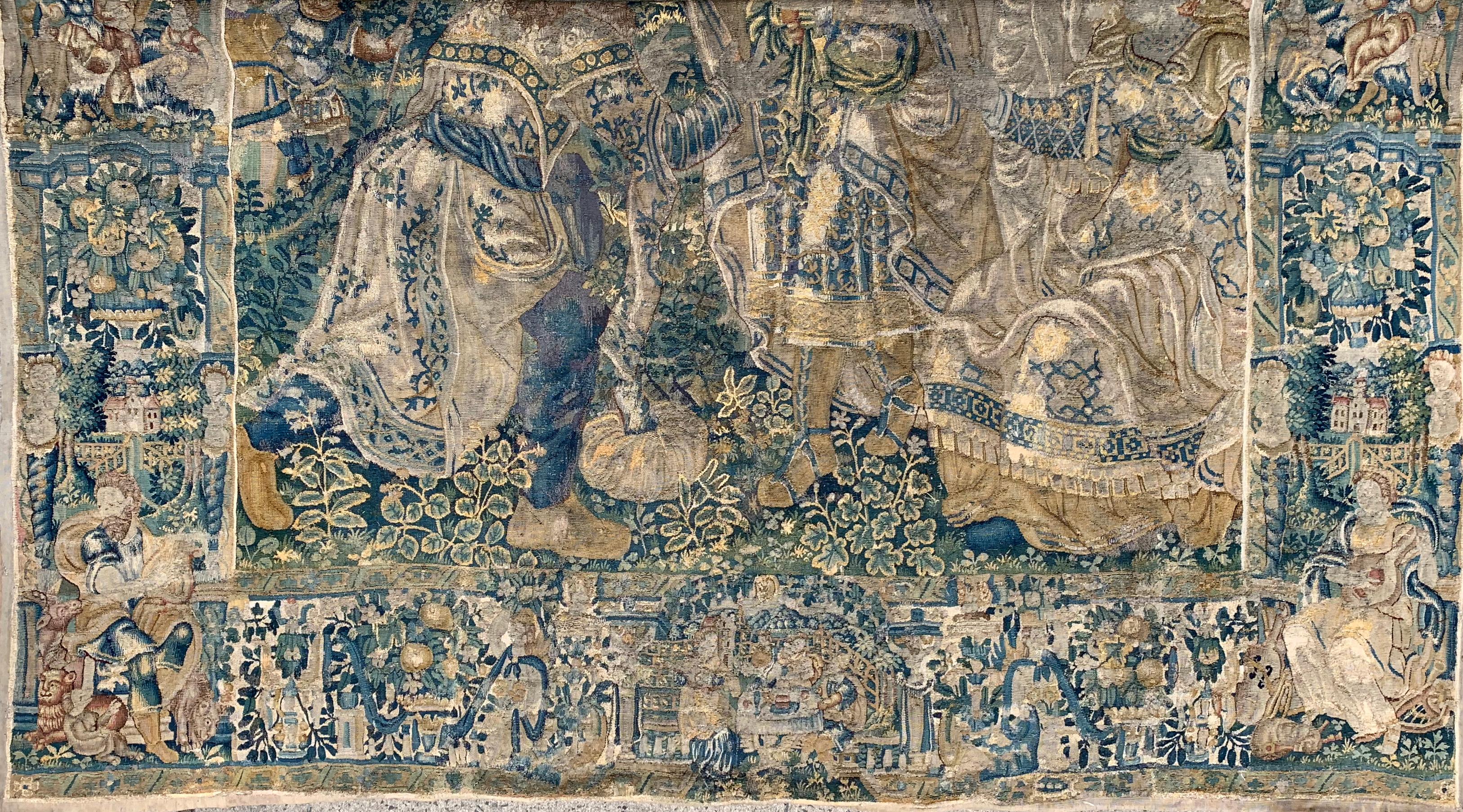 Renaissance 16th Century Flemish Tapestry For Sale