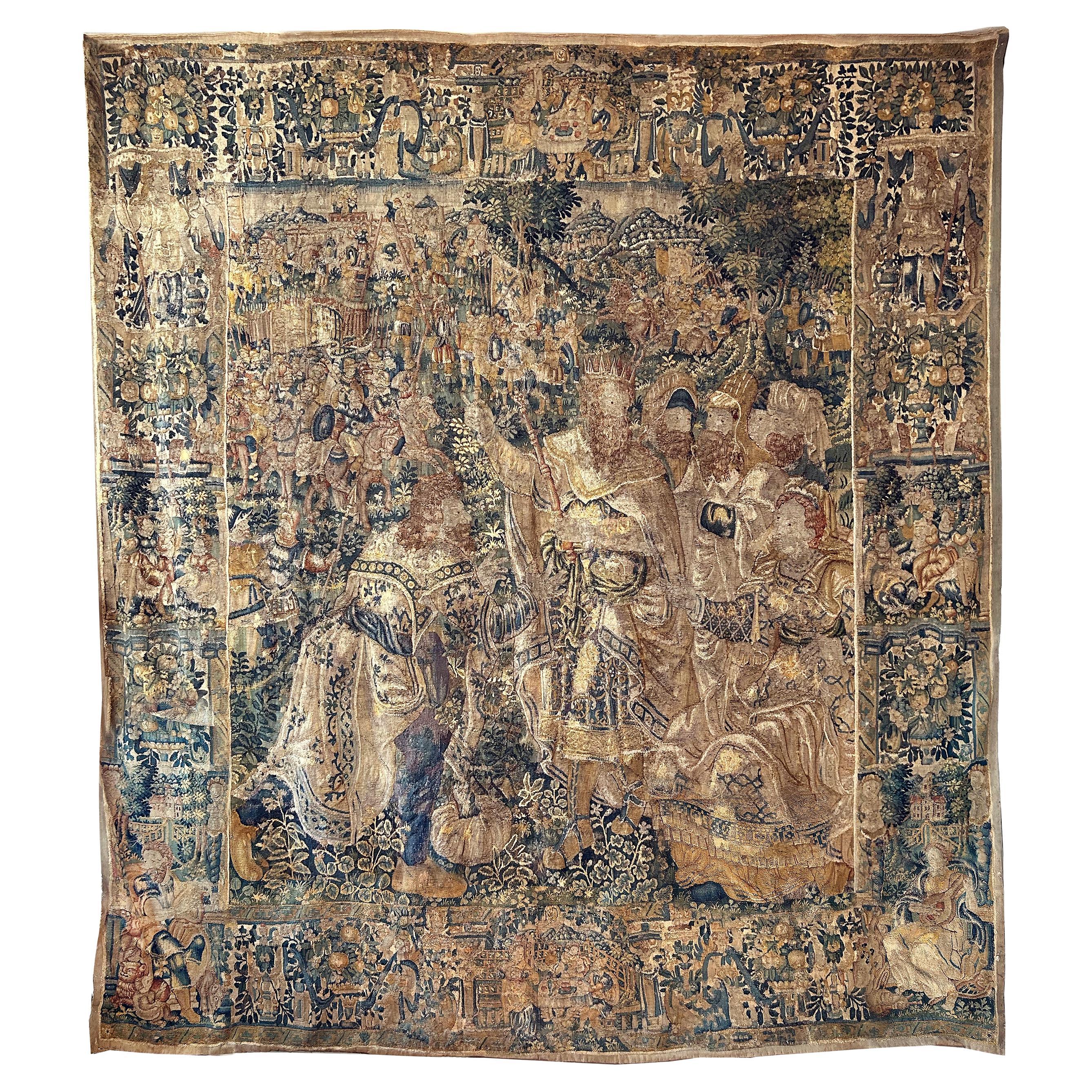 16th Century Flemish Tapestry For Sale