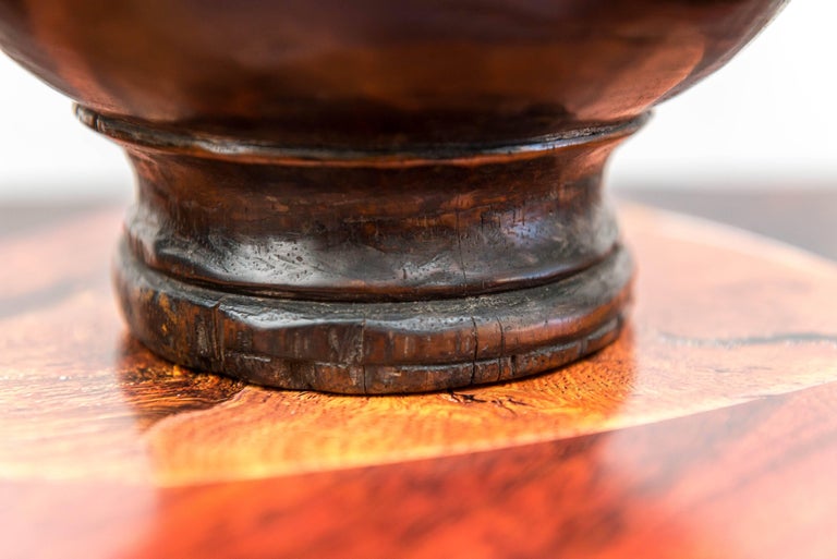 16th Century Footed Wood Bowl Dated 1534, a Wassail Bowl, English