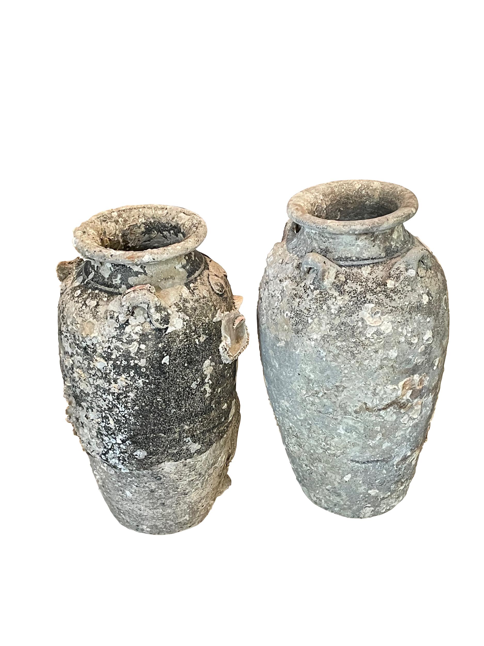 16th Century Fossil Embedded Shipwreck Vase, Sawankhalok, Thailand For Sale 2