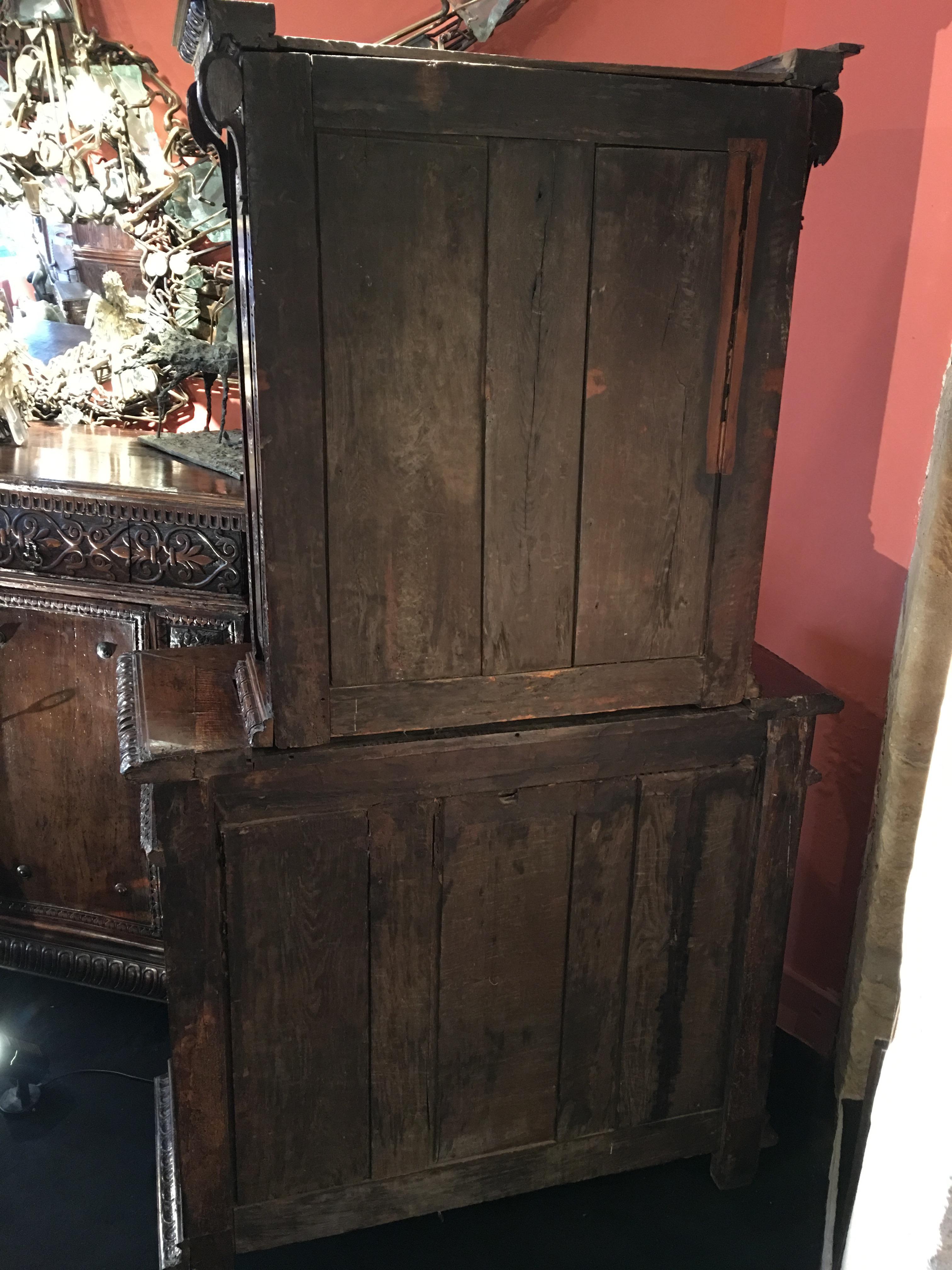 18th Century and Earlier 16th Century French Carved Renaissance Cabinet For Sale
