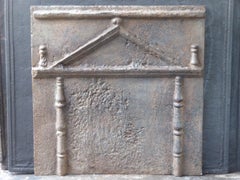 French Gothic 'Pillars and Pediment' Fireback, 16th-17th Century