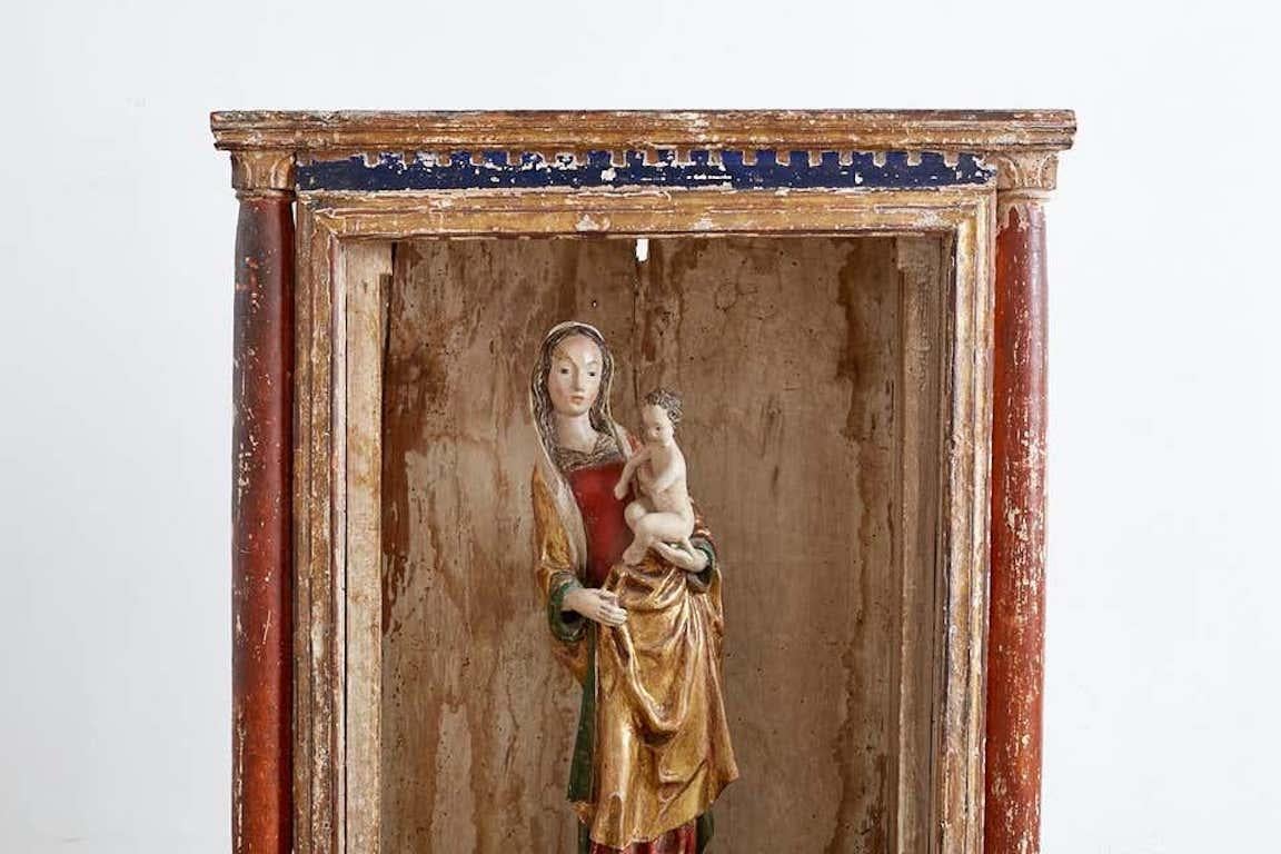 16th Century French Polychrome Madonna and Child  In Good Condition In Rio Vista, CA