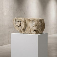 16th century French Renaissance Caen Stone Chimera Fragment