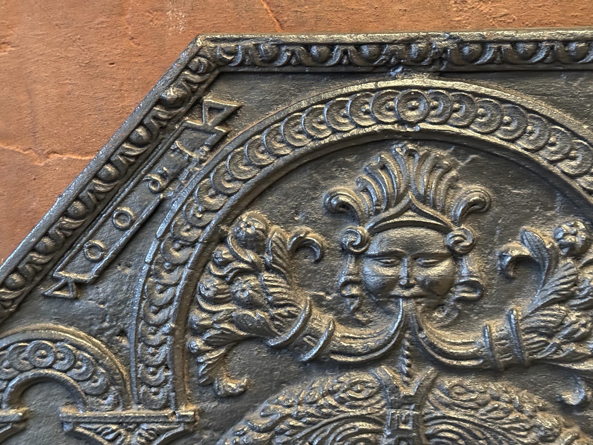 French Renaissance aus dem 16. Jahrhundert 'Arms of France' Kaminrückwand / Aufkantung im Angebot 3