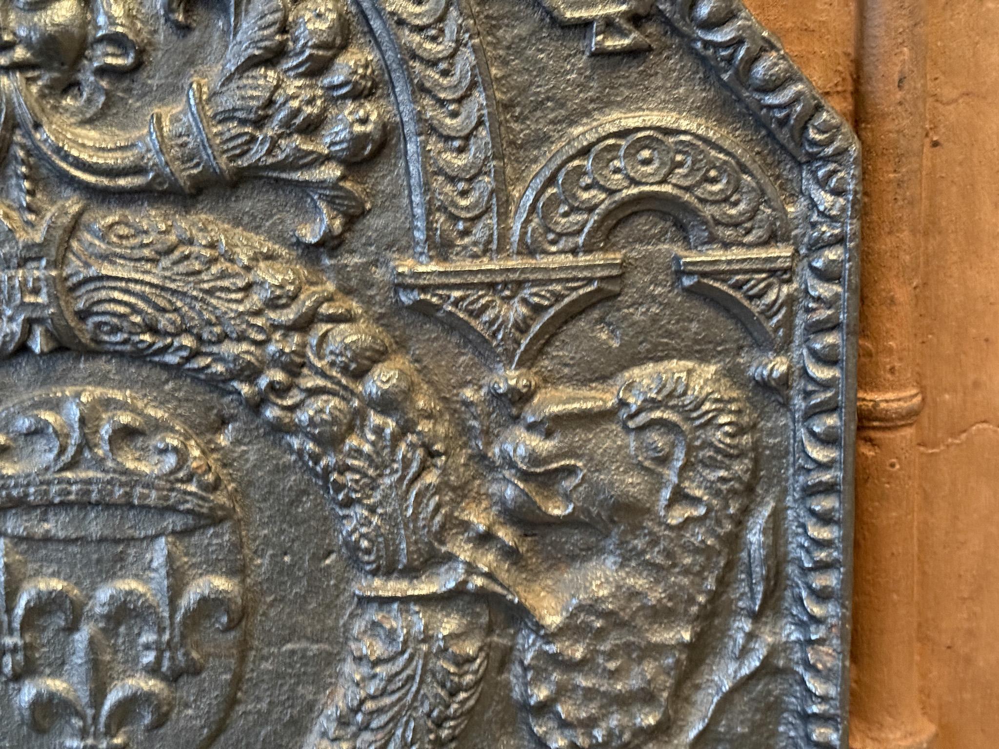 French Renaissance aus dem 16. Jahrhundert 'Arms of France' Kaminrückwand / Aufkantung im Angebot 6