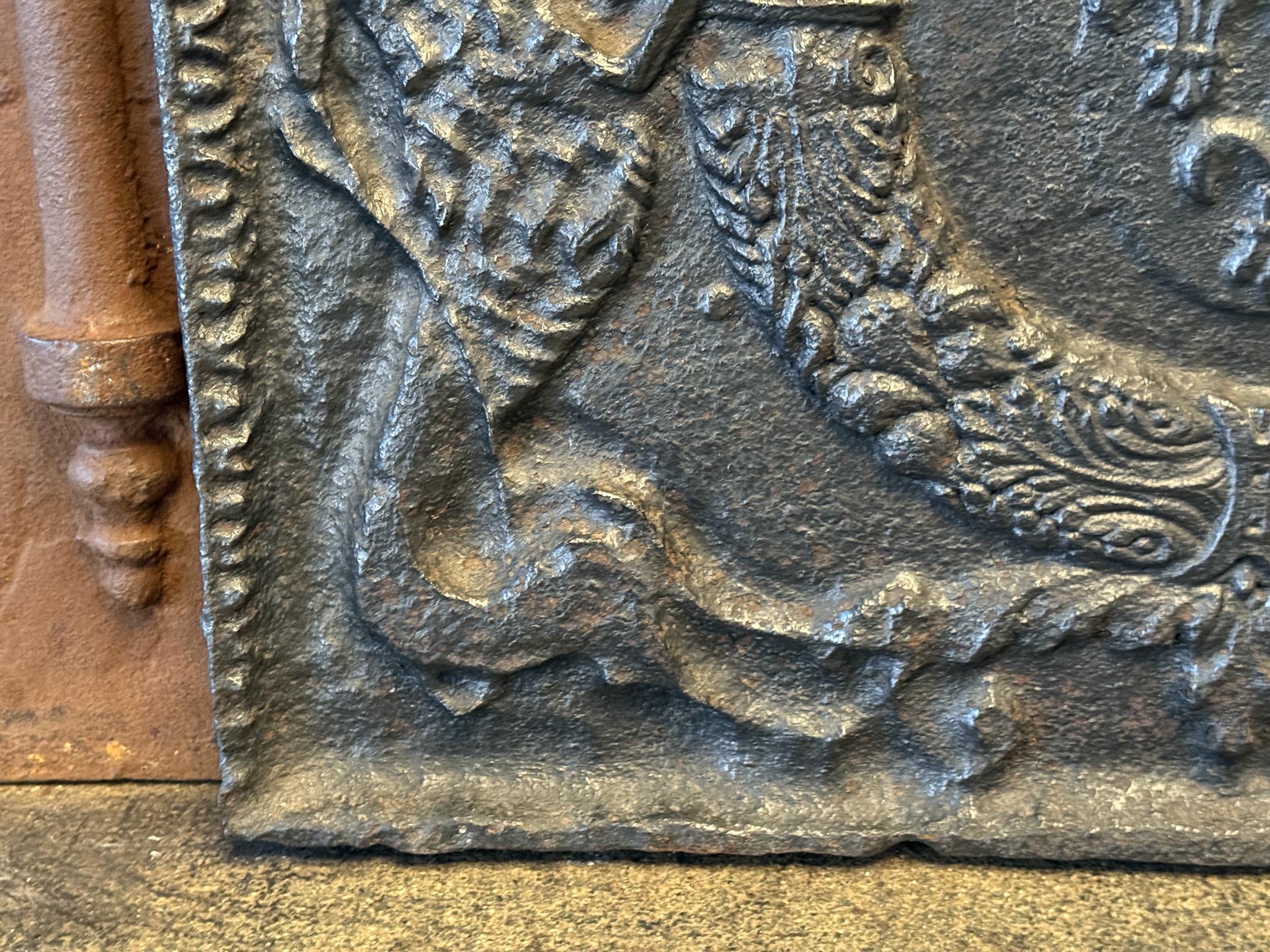French Renaissance aus dem 16. Jahrhundert 'Arms of France' Kaminrückwand / Aufkantung im Angebot 8