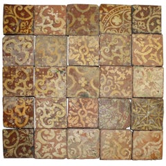 Antique 16th Century French Terracotta Tiles
