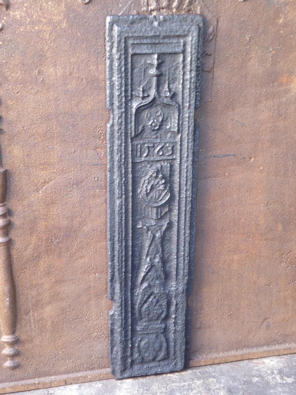 Cast 16th Century German Gothic Fireback