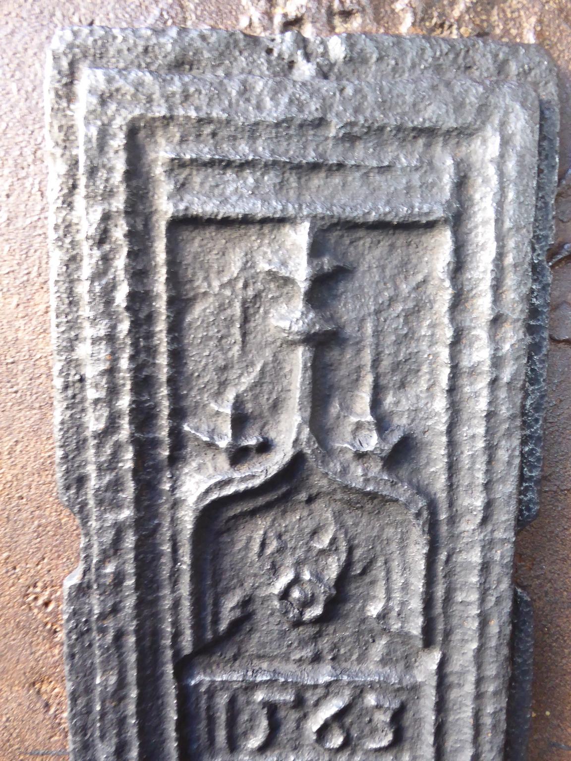 Iron 16th Century German Gothic Fireback