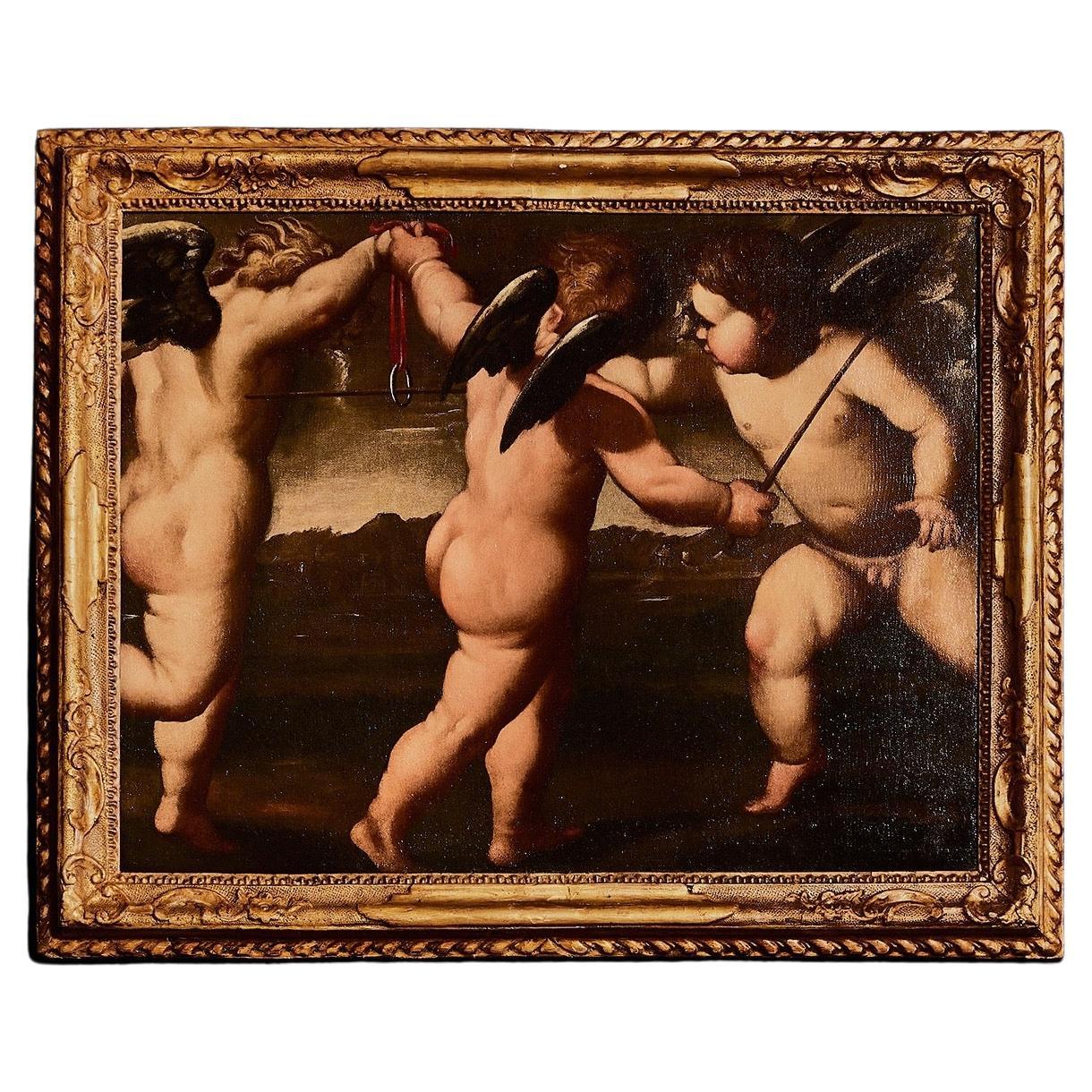 16th Century Giochi di Putti painting For Sale