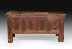 16th Century Gothic Chest, Pinewood, Metal