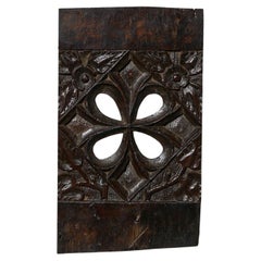 16th Century Hand Carved English Gothic Tracery Panel