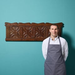 16th Century Hand Carved English Tudor Oak Panel