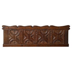 16th Century Hand Carved English Tudor Oak Panel