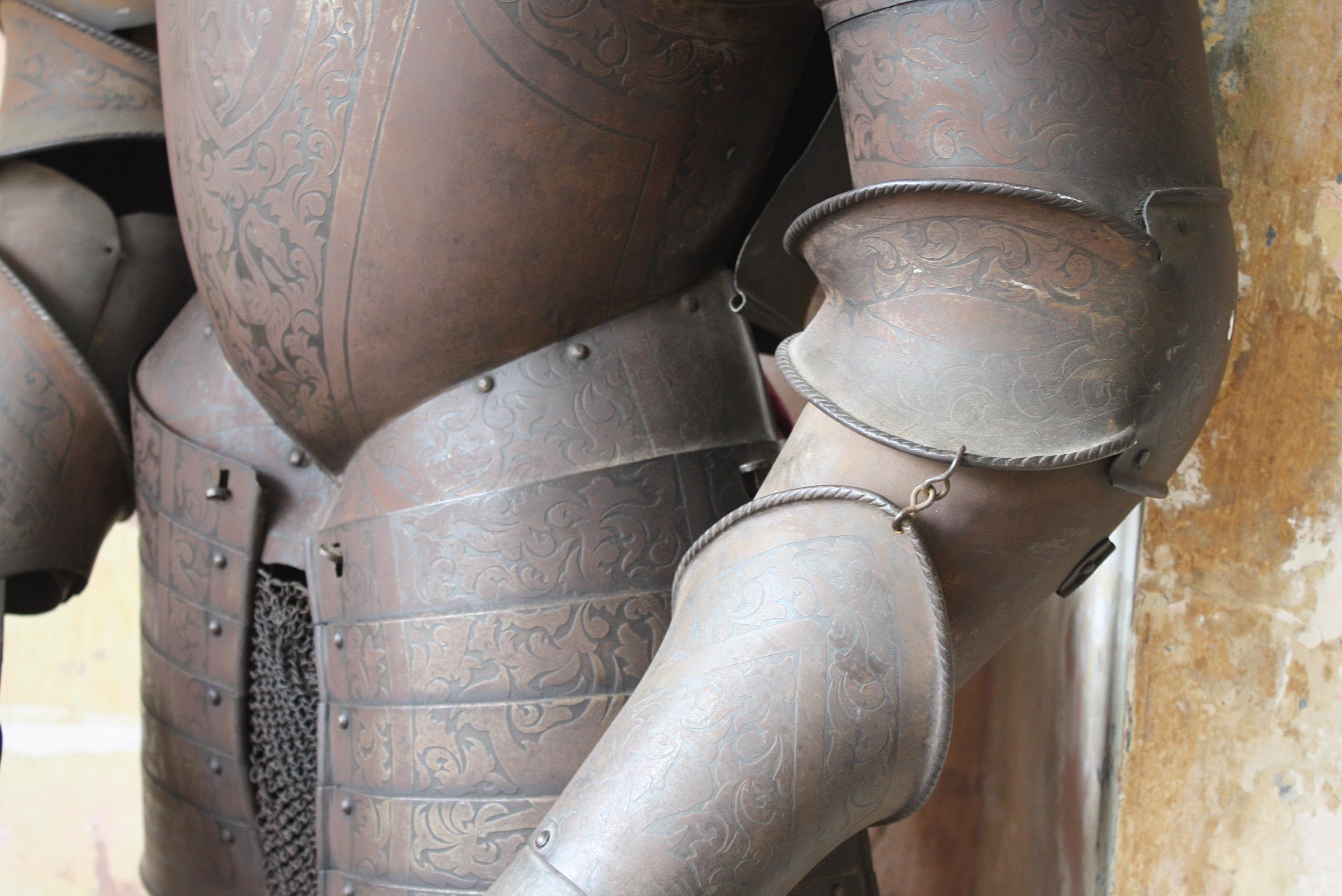 Iron 16th Century in Style, Victorian Country House Suit of Armour Sculpture For Sale