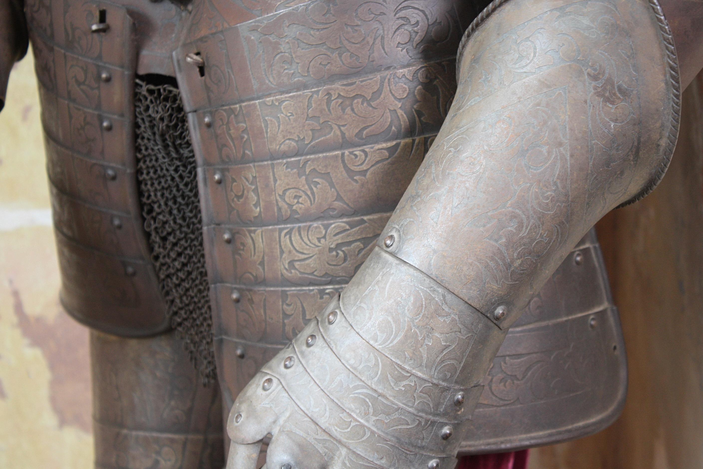 16th Century in Style, Victorian Country House Suit of Armour Sculpture For Sale 1
