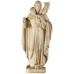 16th Century Italian Figurative Sculpture, St. James the Pilgrim, stone Figure