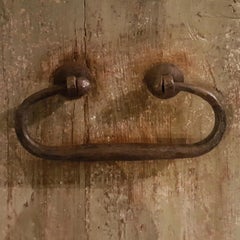 16th Century Italian Painted Cabinet Used as Storage for a Madonna Sculpture