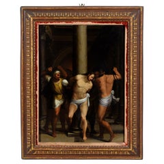 Siglo XVI, Pintura italiana con la Flagelación de Cristo
